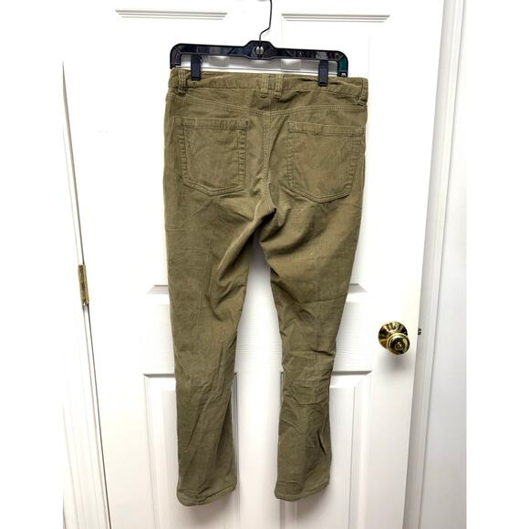 Garnet Hill Olive Brown Corduroys, Tapered Leg, Mid Rise, Size 6 - Picture 2 of 5